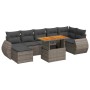Set de sofás de jardín y cojines 8 piezas ratán sintético gris by , Garden sets - Ref: Foro24-3327294, Price: 538,75 €, Disco...