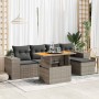 Set de muebles de jardín 6 pzas y cojines ratán sintético gris von , Gartensets - Ref: Foro24-3327364, Preis: 413,57 €, Rabat...