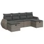 Set de muebles de jardín 6 pzas y cojines ratán sintético gris de , Conjuntos de jardín - Ref: Foro24-3325626, Precio: 375,89...