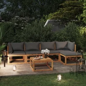 6-piece garden furniture set with solid acacia wood cushions by vidaXL, Garden sets - Ref: Foro24-3057605, Price: 608,56 €, D...
