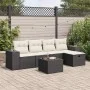 Set de sofás de jardín 6 piezas y cojines ratán sintético negro de , Conjuntos de jardín - Ref: Foro24-3325672, Precio: 372,7...