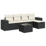 Set de sofás de jardín 6 piezas y cojines ratán sintético negro de , Conjuntos de jardín - Ref: Foro24-3325672, Precio: 372,7...