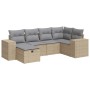 Juego de sofás jardín con cojines 6 pzas ratán sintético beige von , Gartensets - Ref: Foro24-3325685, Preis: 437,00 €, Rabat...