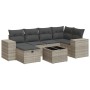 Set de sofás de jardín 7 pzas con cojines ratán PE gris claro von , Gartensets - Ref: Foro24-3325698, Preis: 464,95 €, Rabatt: %