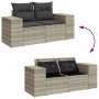 Set de sofás de jardín 7 pzas con cojines ratán PE gris claro von , Gartensets - Ref: Foro24-3325698, Preis: 464,95 €, Rabatt: %