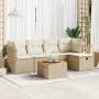 Juego de sofás jardín con cojines 6 pzas ratán sintético beige by , Garden sets - Ref: Foro24-3325754, Price: 389,23 €, Disco...