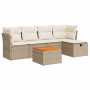 Juego de sofás jardín con cojines 6 pzas ratán sintético beige by , Garden sets - Ref: Foro24-3325754, Price: 407,02 €, Disco...