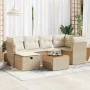 Set sofás de jardín 7 piezas y cojines ratán sintético beige by , Garden sets - Ref: Foro24-3325761, Price: 474,71 €, Discoun...