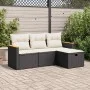 Juego de sofás jardín 4 pzas con cojines ratán sintético negro by , Garden sets - Ref: Foro24-3325892, Price: 242,50 €, Disco...