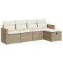 Juego de sofás jardín con cojines 5 pzas ratán sintético beige by , Garden sets - Ref: Foro24-3325901, Price: 364,45 €, Disco...