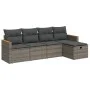 Juego de sofás jardín con cojines 5 pzas ratán sintético gris by , Garden sets - Ref: Foro24-3325903, Price: 298,70 €, Discou...