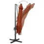 Cantilever umbrella with pole and LED lights terracotta 300 cm by vidaXL, Umbrellas - Ref: Foro24-312351, Price: 172,85 €, Di...