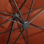 Cantilever umbrella with pole and LED lights terracotta 300 cm by vidaXL, Umbrellas - Ref: Foro24-312351, Price: 201,40 €, Di...