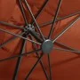Cantilever umbrella with pole and LED lights terracotta 300 cm by vidaXL, Umbrellas - Ref: Foro24-312351, Price: 172,85 €, Di...