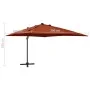Ampelschirm mit Stange und Terrakotta-LED-Leuchten 300 cm von vidaXL, Sonnenschirme - Ref: Foro24-312351, Preis: 172,85 €, Ra...
