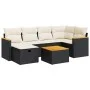 Set de sofás de jardín 7 pzas con cojines ratán sintético negro von , Gartensets - Ref: Foro24-3325920, Preis: 405,16 €, Raba...