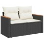 Set de sofás de jardín 7 pzas con cojines ratán sintético negro de , Conjuntos de jardín - Ref: Foro24-3325920, Precio: 410,3...