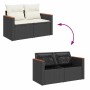 Set de sofás de jardín 7 pzas con cojines ratán sintético negro de , Conjuntos de jardín - Ref: Foro24-3325920, Precio: 410,3...