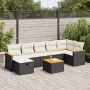 Set de sofás de jardín y cojines 8 piezas ratán sintético negro by , Garden sets - Ref: Foro24-3325934, Price: 446,60 €, Disc...