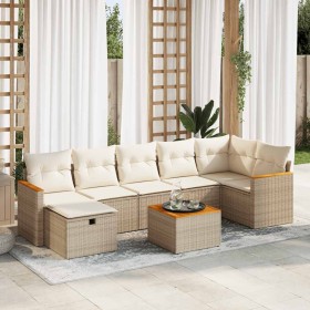 Set de sofás de jardín y cojines 8 piezas ratán sintético beige von , Gartensets - Ref: Foro24-3325936, Preis: 510,64 €, Raba...