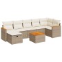 Set de sofás de jardín y cojines 8 piezas ratán sintético beige by , Garden sets - Ref: Foro24-3325936, Price: 510,64 €, Disc...