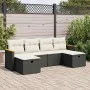 Set de sofás de jardín 6 piezas y cojines ratán sintético negro by , Garden sets - Ref: Foro24-3325941, Price: 339,10 €, Disc...