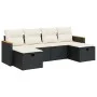 Set de sofás de jardín 6 piezas y cojines ratán sintético negro by , Garden sets - Ref: Foro24-3325941, Price: 339,10 €, Disc...