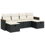 Set de sofás de jardín 6 piezas y cojines ratán sintético negro von , Gartensets - Ref: Foro24-3325941, Preis: 343,34 €, Raba...