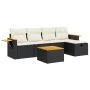 Set de sofás de jardín 6 piezas y cojines ratán sintético negro by , Garden sets - Ref: Foro24-3325962, Price: 346,75 €, Disc...
