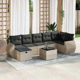 Set de sofás de jardín 8 pzas y cojines ratán sintético gris von , Gartensets - Ref: Foro24-3325618, Preis: 568,35 €, Rabatt: %