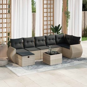 Set de sofás de jardín 8 pzas y cojines ratán sintético gris by , Garden sets - Ref: Foro24-3325618, Price: 556,09 €, Discoun...
