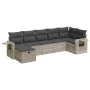 Set de sofás de jardín 7 pzas con cojines ratán PE gris claro von , Gartensets - Ref: Foro24-3325508, Preis: 470,91 €, Rabatt: %