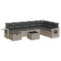 Set muebles jardín 9 pzas y cojines ratán sintético gris claro by , Garden sets - Ref: Foro24-3325548, Price: 583,18 €, Disco...