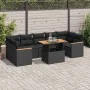 Set sofás jardín y cojines 8 pzas ratán sintético acacia negro von , Gartensets - Ref: Foro24-3327457, Preis: 556,03 €, Rabat...