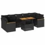 Set sofás jardín y cojines 8 pzas ratán sintético acacia negro von , Gartensets - Ref: Foro24-3327457, Preis: 556,03 €, Rabat...