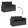 Set sofás jardín y cojines 8 pzas ratán sintético acacia negro von , Gartensets - Ref: Foro24-3327457, Preis: 556,03 €, Rabat...