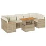 Set sofás jardín y cojines 8 pzas ratán sintético acacia beige de , Conjuntos de jardín - Ref: Foro24-3327460, Precio: 584,48...
