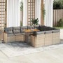 Set sofás jardín y cojines 11 pzas ratán sintético acacia beige von , Gartensets - Ref: Foro24-3327538, Preis: 796,74 €, Raba...