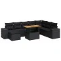 Set sofás jardín y cojines 9 pzas ratán sintético acacia negro by , Garden sets - Ref: Foro24-3327408, Price: 603,63 €, Disco...
