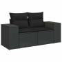 Set sofás jardín y cojines 9 pzas ratán sintético acacia negro von , Gartensets - Ref: Foro24-3327408, Preis: 614,38 €, Rabat...