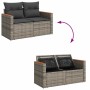 Set sofás jardín y cojines 6 pzas ratán sintético acacia gris von , Gartensets - Ref: Foro24-3327476, Preis: 383,98 €, Rabatt: %