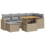 Set sofás jardín y cojines 7 pzas ratán sintético acacia beige von , Gartensets - Ref: Foro24-3327510, Preis: 497,09 €, Rabat...