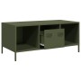 Mesa de centro acero laminado frío verde oliva 101,5x50x43,5 cm by , Coffee table - Ref: Foro24-851278, Price: 92,95 €, Disco...