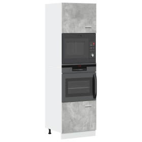 Armario de microondas contrachapada gris hormigón 60x57x207 cm von , Küchenschränke - Ref: Foro24-856127, Preis: 196,44 €, Ra...