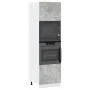 Armario de microondas contrachapada gris hormigón 60x57x207 cm by , Kitchen cabinets - Ref: Foro24-856127, Price: 196,44 €, D...