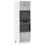 Armario de microondas contrachapada gris hormigón 60x57x207 cm by , Kitchen cabinets - Ref: Foro24-856127, Price: 196,44 €, D...