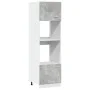 Armario de microondas contrachapada gris hormigón 60x57x207 cm by , Kitchen cabinets - Ref: Foro24-856127, Price: 196,44 €, D...