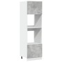Armario de microondas contrachapada gris hormigón 60x57x207 cm by , Kitchen cabinets - Ref: Foro24-856127, Price: 196,44 €, D...
