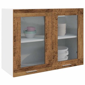 Armario colgante vidrio madera ingeniería envejecida 80x31x60cm von , Küchenschränke - Ref: Foro24-856119, Preis: 71,83 €, Ra...