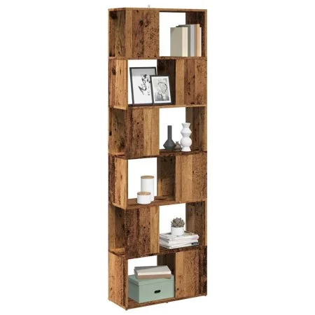 Estantería/divisor de espacios madera envejecida 60x24x186 cm by , Bookcases and shelves - Ref: Foro24-856730, Price: 78,47 €...